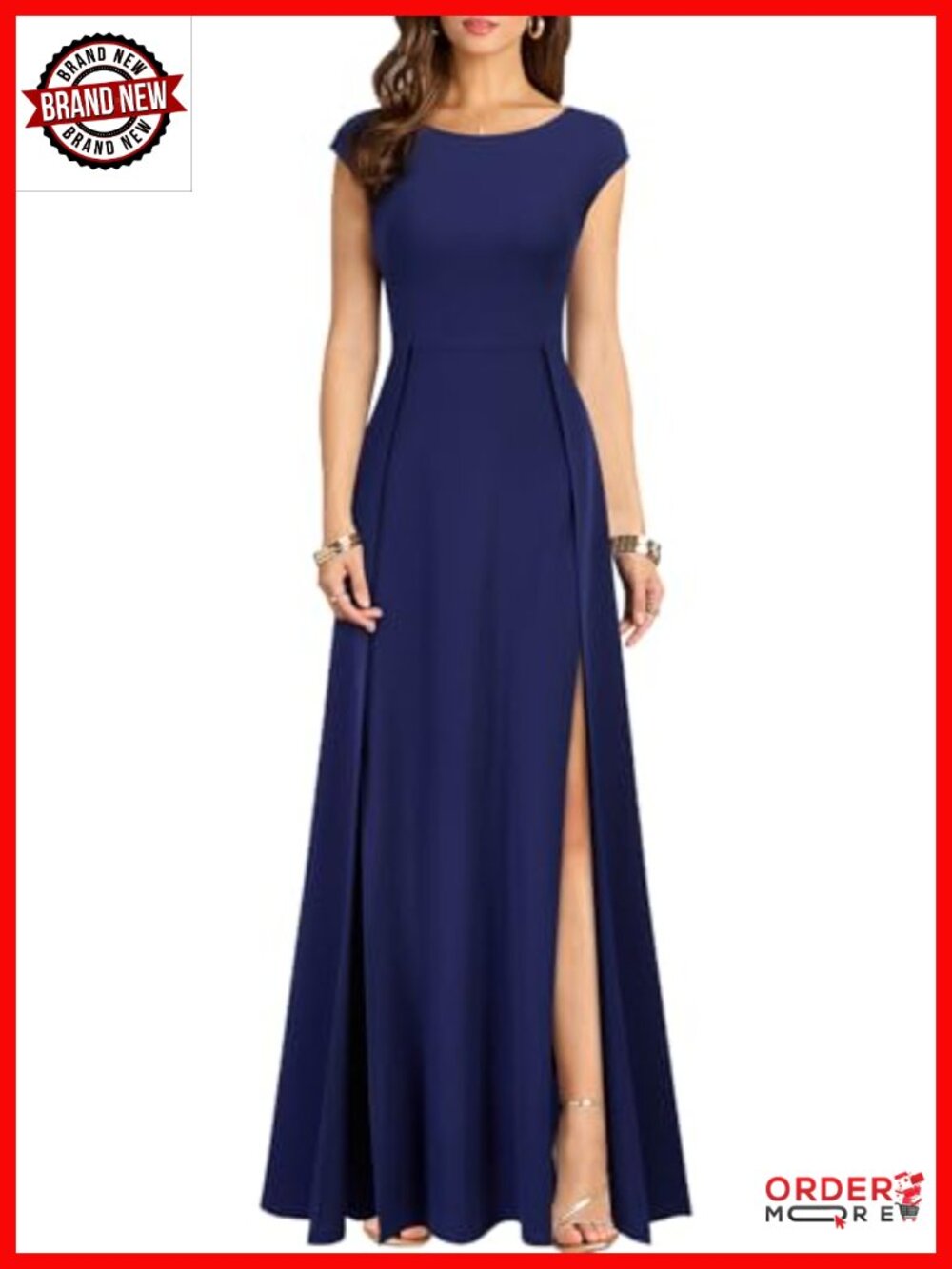 Women's Long Formal Dress with Split High Waist Sleeveless Mermaid